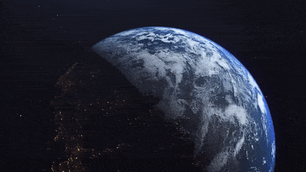 Земля вращается в космосе крупным планом - 2