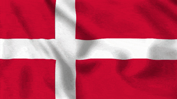 Анимированный флаг Дании