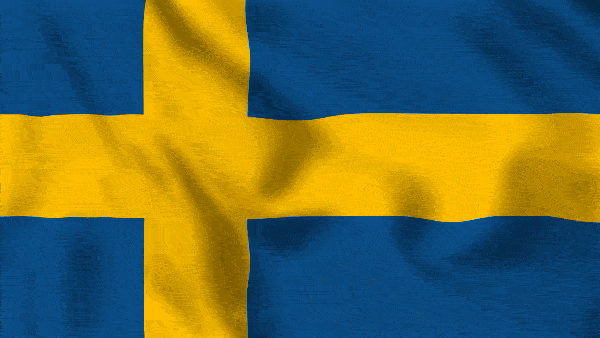 Анимированный флаг Швеции