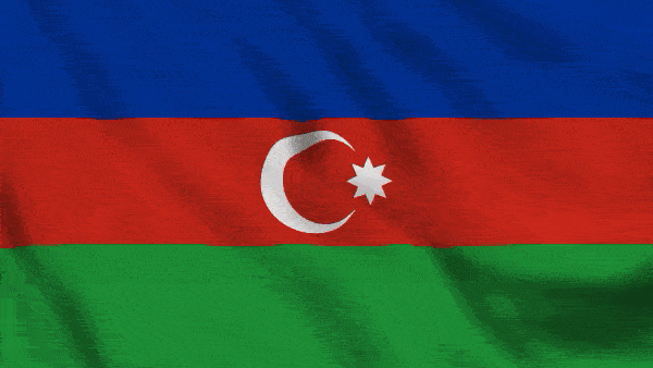 Анимированный флаг Азербайджана