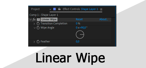 Эффект Linear Wipe