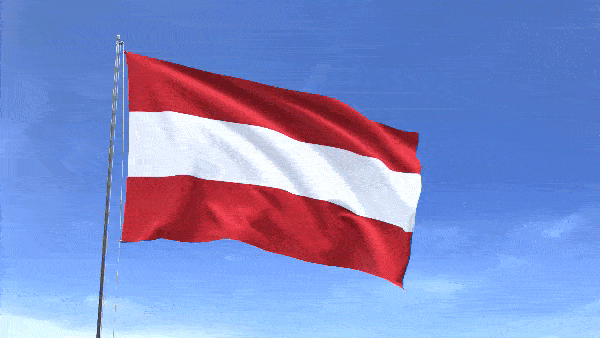 Анимированный флаг Австрии