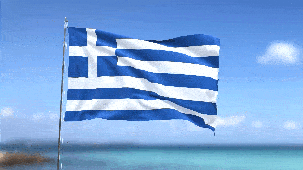 Анимированный флаг Греции