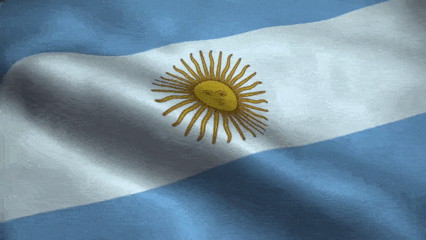 Анимированный флаг Аргентины