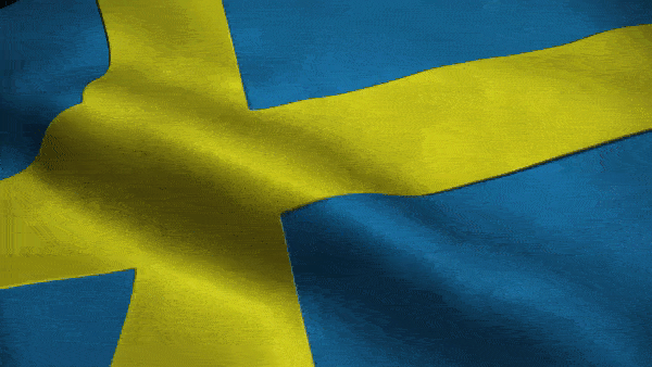 Анимированный флаг Швеции