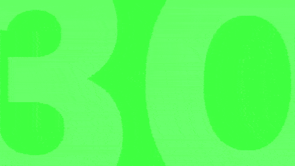 футаж простой отсчёт от 30 до 0 на зелёном фоне