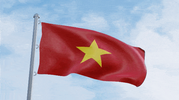 Анимированный флаг Вьетнама
