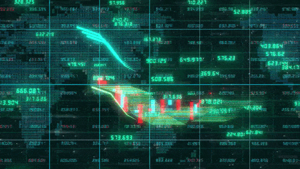 Цветной График цен на фондовом рынке 4K