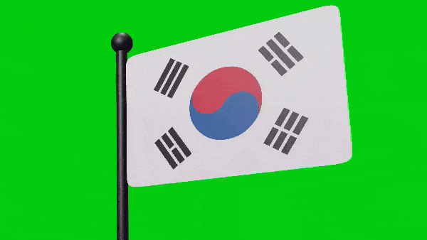 Анимированный флаг Южной Кореии