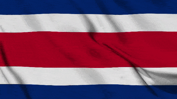 Анимированный флаг Коста-Рики