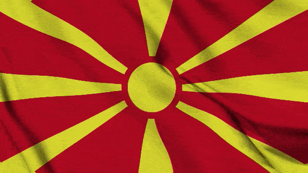 Анимированный флаг Северной Македонии