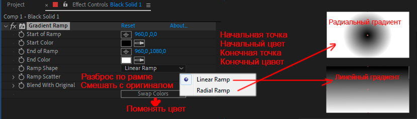 Эффект Gradient Ramp