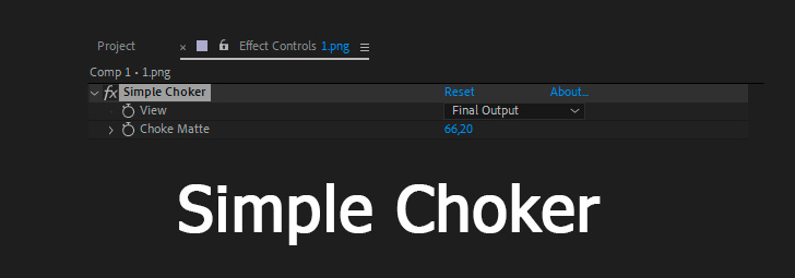 Эффект Simple Choker в After Effects