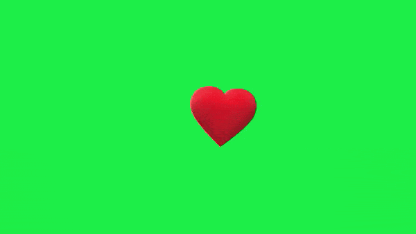 футаж 3d форма сердца, дрожащая вправо влево