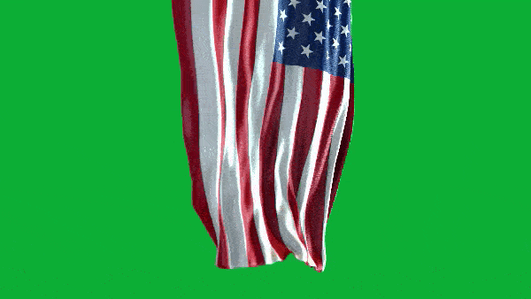 Анимированный флаг США