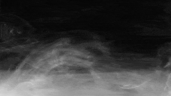 футаж Белый дым, туман на чёрном фоне 4K