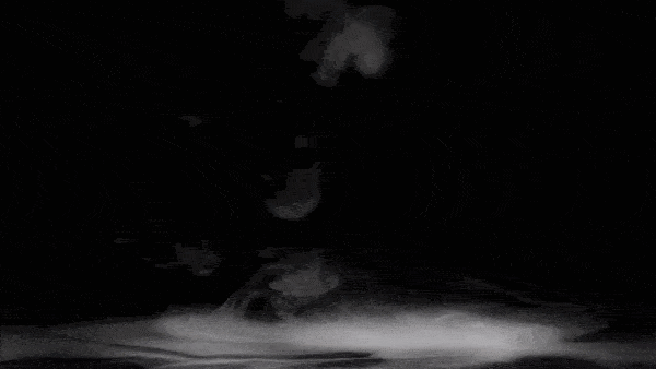 футаж Белый дым, туман на чёрном фоне 4K вариант 3