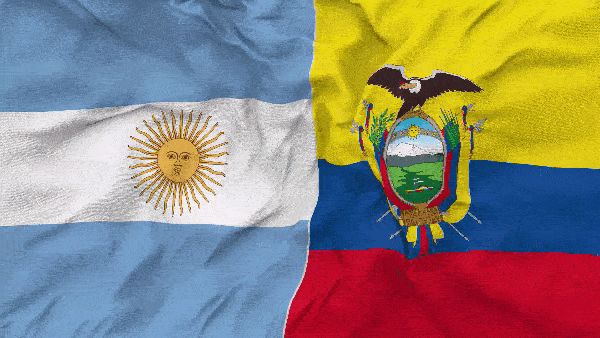 Флаги Аргентины и Эквадора