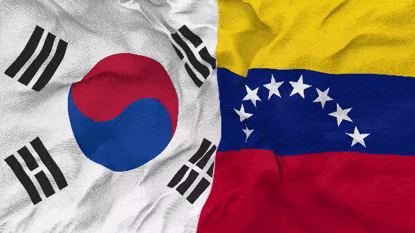 Флаги Южной Кореи и Венесуэлы