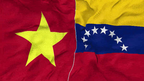 Флаги Вьетнама и Венесуэлы