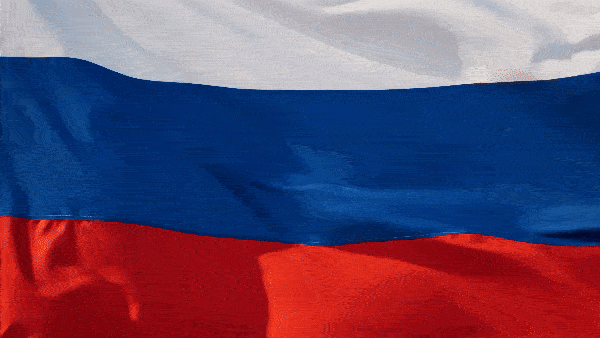 флага России, развевивается на ветру